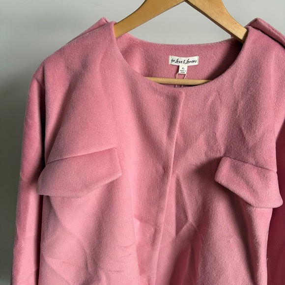 NWT Pink For Love And Lemons Collarless Blazer Jacket Sz X-Large - Picture 4 of 10